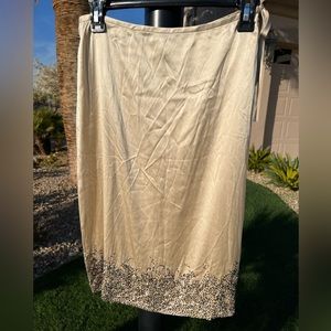 Emma Black Silk Beaded Skirt